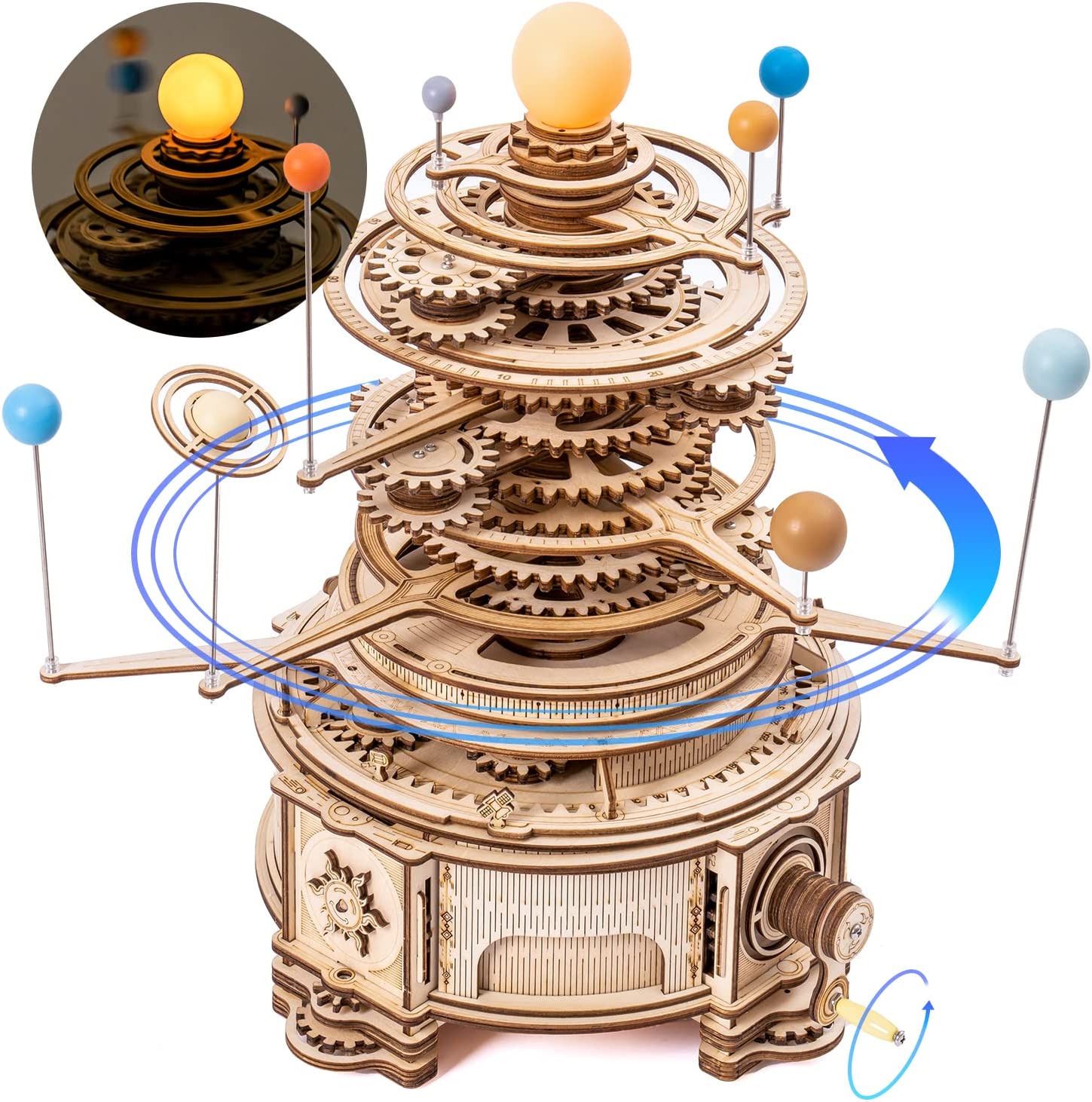 Solar System Orrery - مجموعة ألعاب الألغاز الخشبية ثلاثية الأبعاد