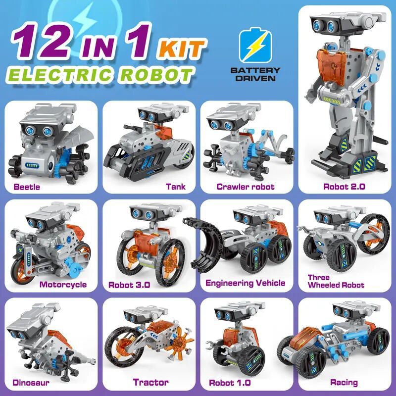 12 في 1 تجربة علمية لعبة روبوت - مراجعة Science Robotics وسعره