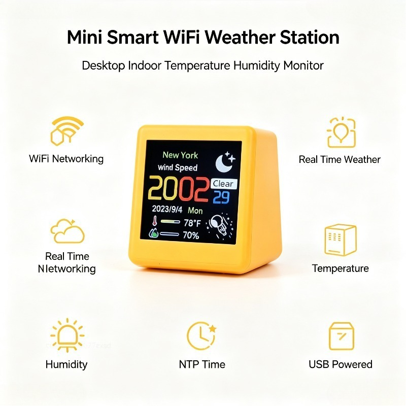 محطة طقس إلكترونية ذكية محمولة - مراجعة Weather Station Indoor وسعره