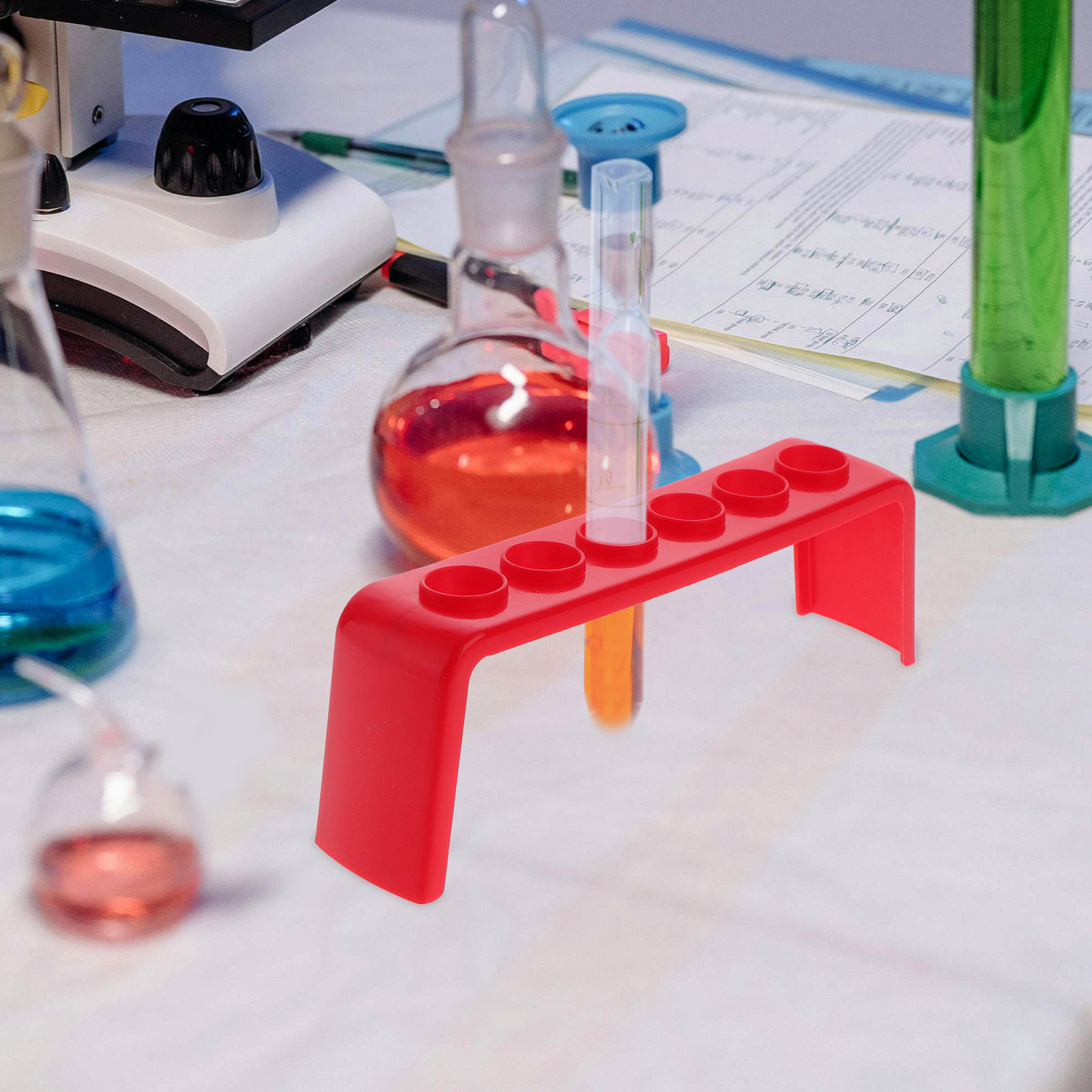4 قطع من حامل أنابيب الاختبار  - مراجعة Science Experiment وسعره
