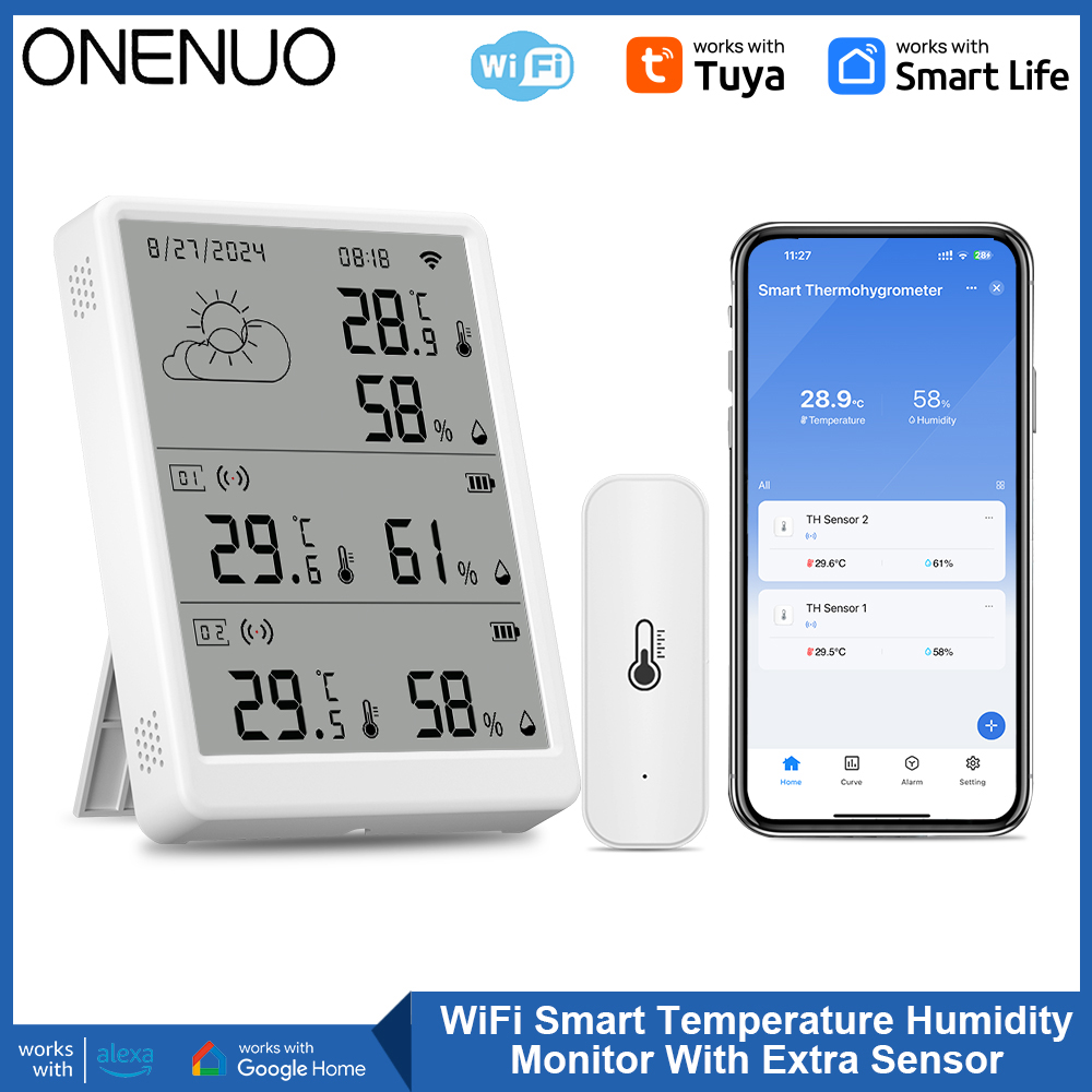 Tuya WiFi محطة الطقس مستشعر در - مراجعة Weather Station Indoor وسعره