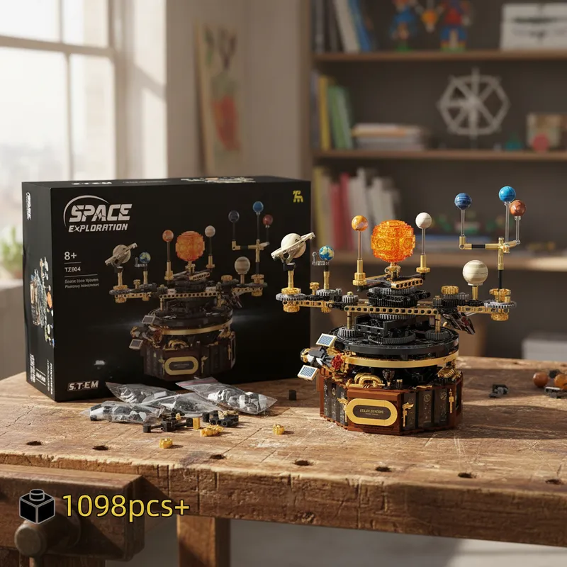 1098 قطعة من مكعبات البناء الت - مراجعة Solar System Orrery وسعره