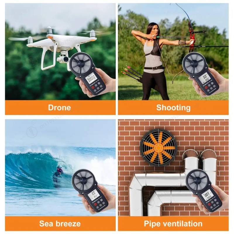 جهاز قياس سرعة الرياح الرقمي B - مراجعة Anemometer Wind Speed وسعره
