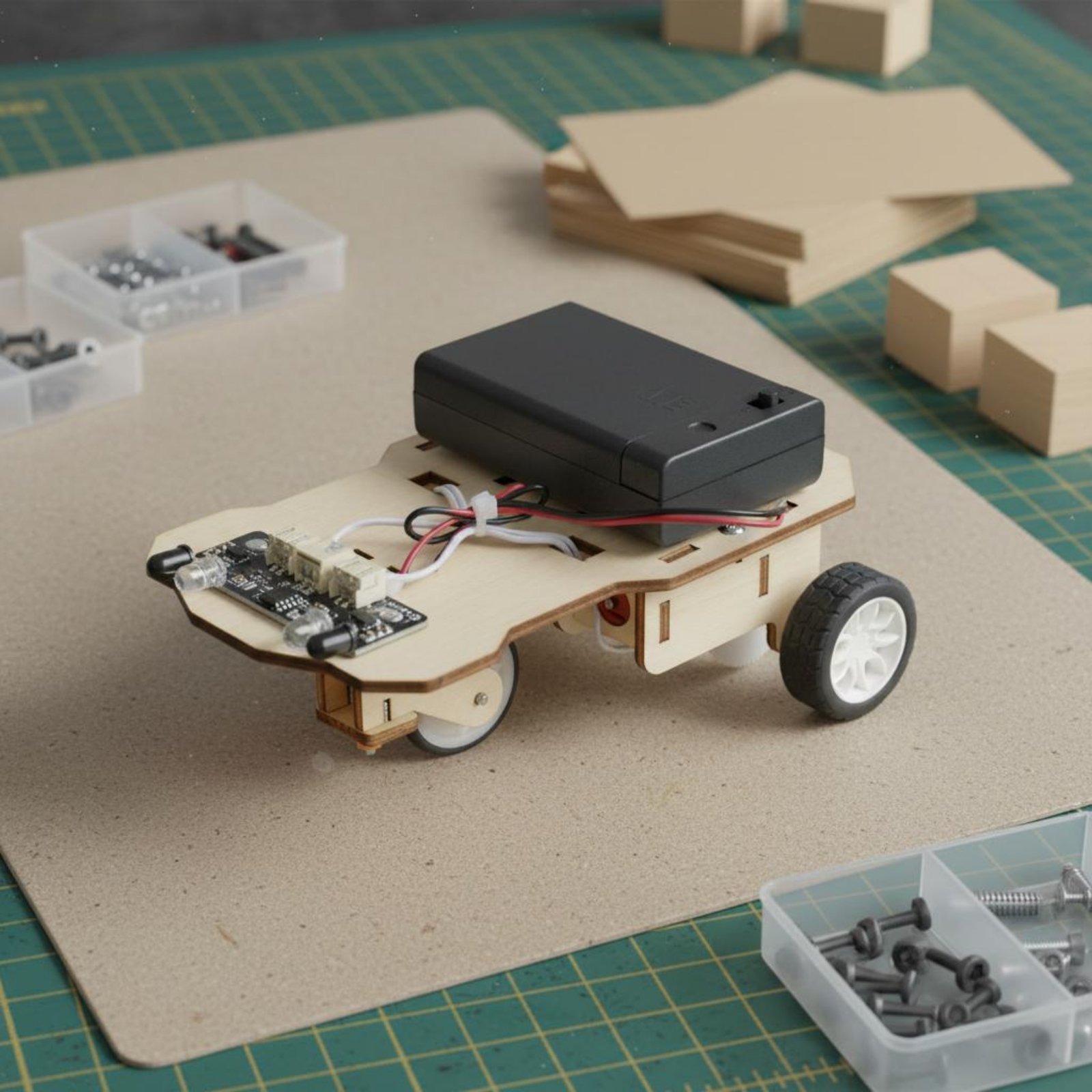 مجموعة سيارة خشبية ذكية للتعلي - مراجعة Science Robotics وسعره